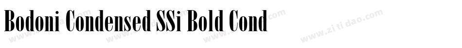Bodoni Condensed SSi Bold Condensed字体转换